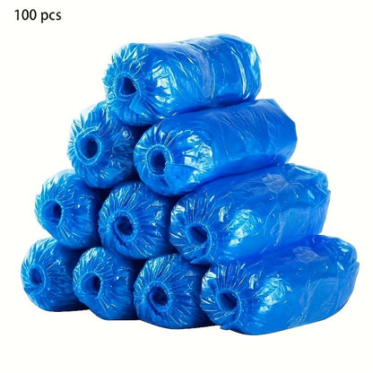 100-Pack: Disposable Plastic Shoe Covers – Waterproof & Slip-Resistant - A-1 Thread Vault