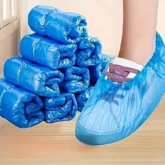 100-Pack: Disposable Plastic Shoe Covers – Waterproof & Slip-Resistant - A-1 Thread Vault