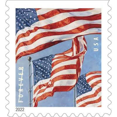 100-Pack: Forever Letter Flag Stamps - A-1 Thread Vault