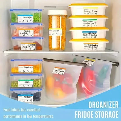 100-Pieces: Colored Freezer Labels Food Storage Labels Stickers - A-1 Thread Vault