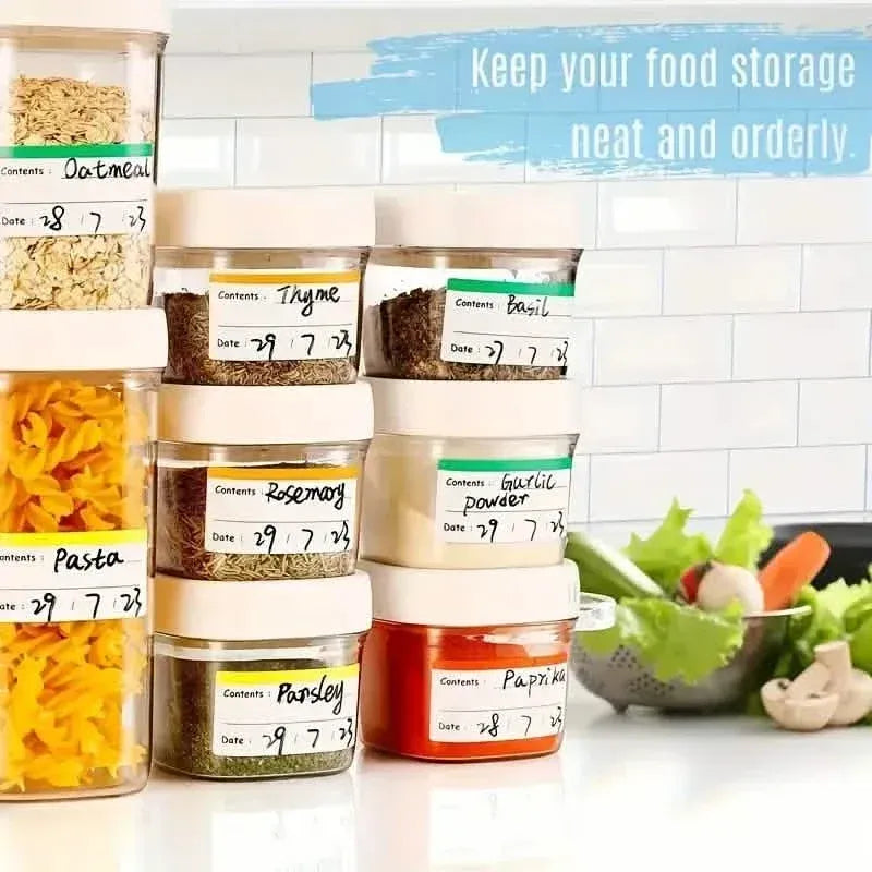 100-Pieces: Colored Freezer Labels Food Storage Labels Stickers - A-1 Thread Vault