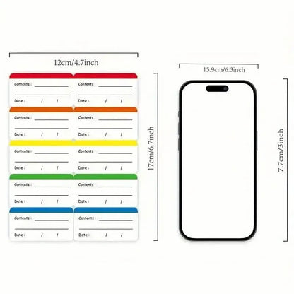 100-Pieces: Colored Freezer Labels Food Storage Labels Stickers - A-1 Thread Vault