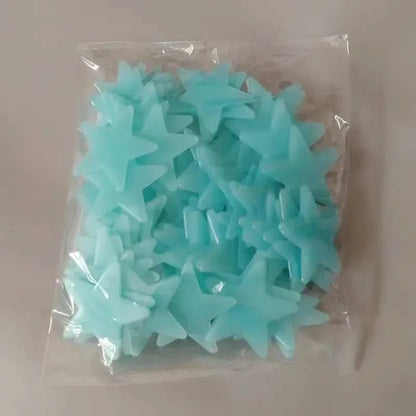 100-Pieces: Luminous Glow in the Dark Star Wall Stickers - A-1 Thread Vault