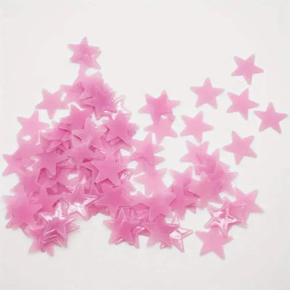 100-Pieces: Luminous Glow in the Dark Star Wall Stickers - A-1 Thread Vault