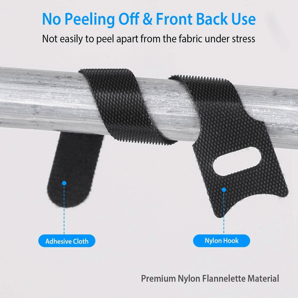 100-Pieces: Reusable Cable Ties 6" Wire Management Holder - A-1 Thread Vault
