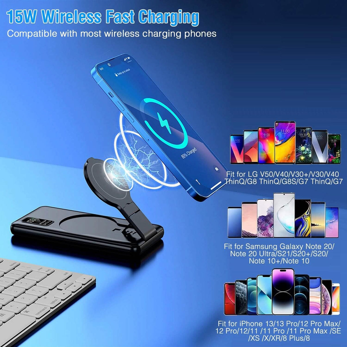 1000 mAh Wireless Foldable Power Bank - A-1 Thread Vault