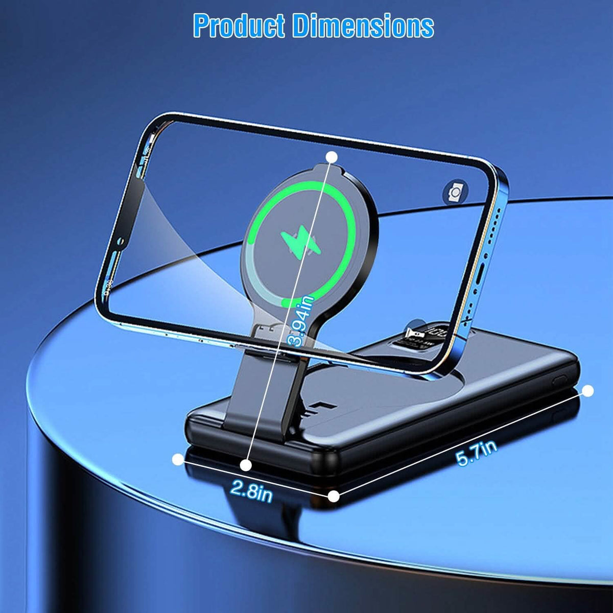 1000 mAh Wireless Foldable Power Bank - A-1 Thread Vault