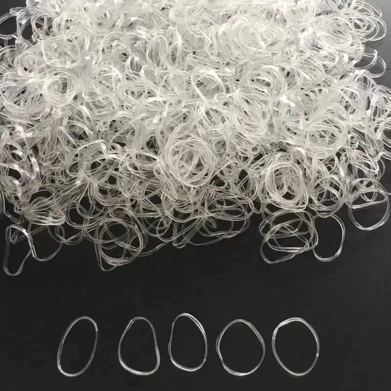1000-Pieces: Clear Elastic Hair Rubber Bands Transparent Mini Hair Ties Small Stretch Hair Bands For Women - A-1 Thread Vault