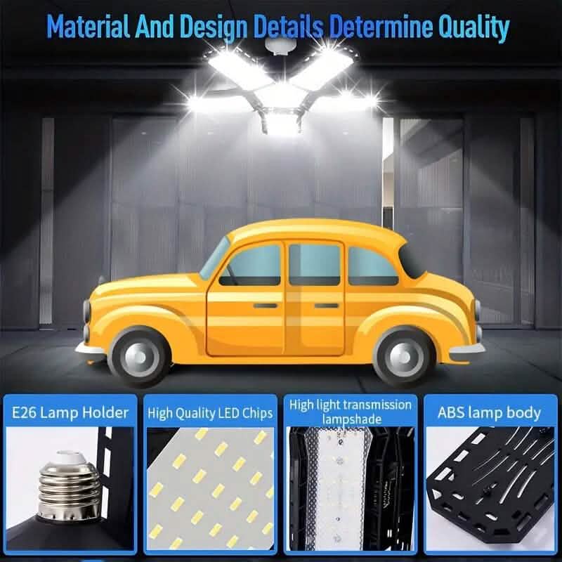 10000LM Super Bright 3 Leaf LED Garage Light Bulbs - A-1 Thread Vault