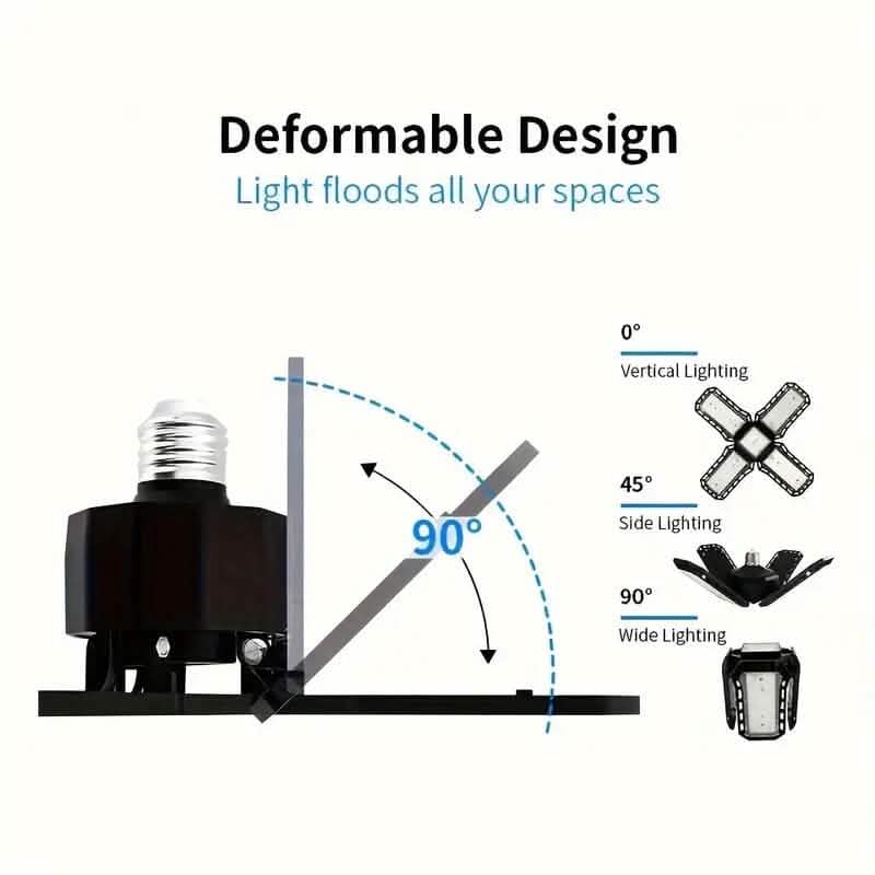10000LM Super Bright 3 Leaf LED Garage Light Bulbs - A-1 Thread Vault