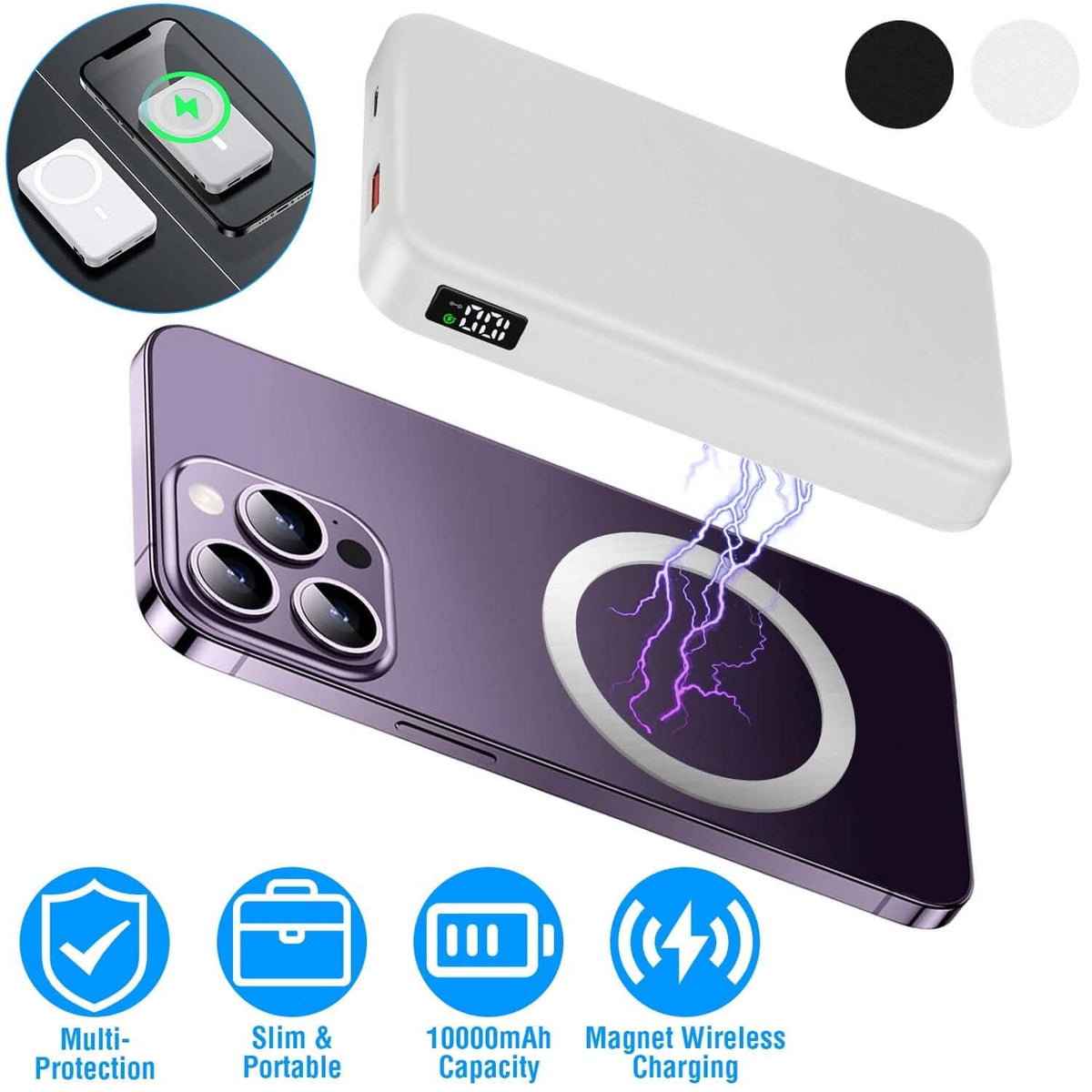 10000mAh Magnetic Wireless Power Bank 22.5W Fast Charging - A-1 Thread Vault