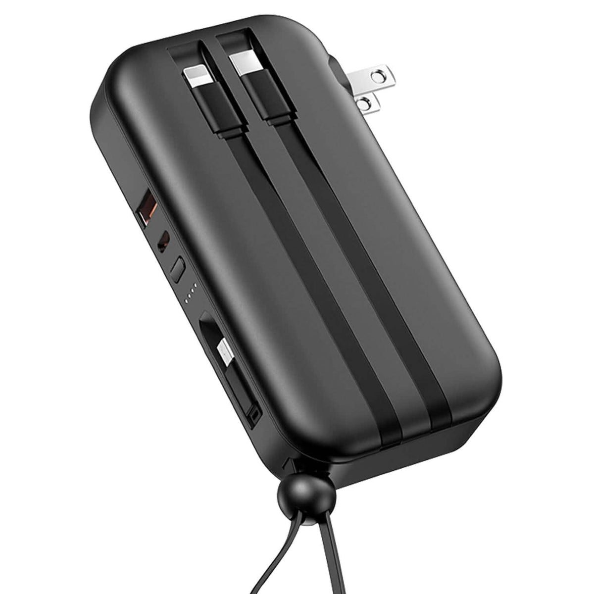 10000mAh Portable Charger with US Plug 3 Inbuilt Cables - A-1 Thread Vault