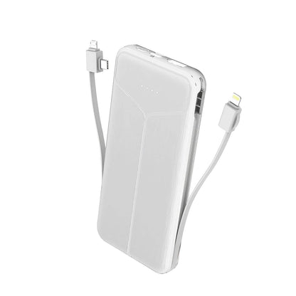 10000mAh Power Bank Portable Charger with US Plug 2 Built-in Cables External Battery Pack - A-1 Thread Vault