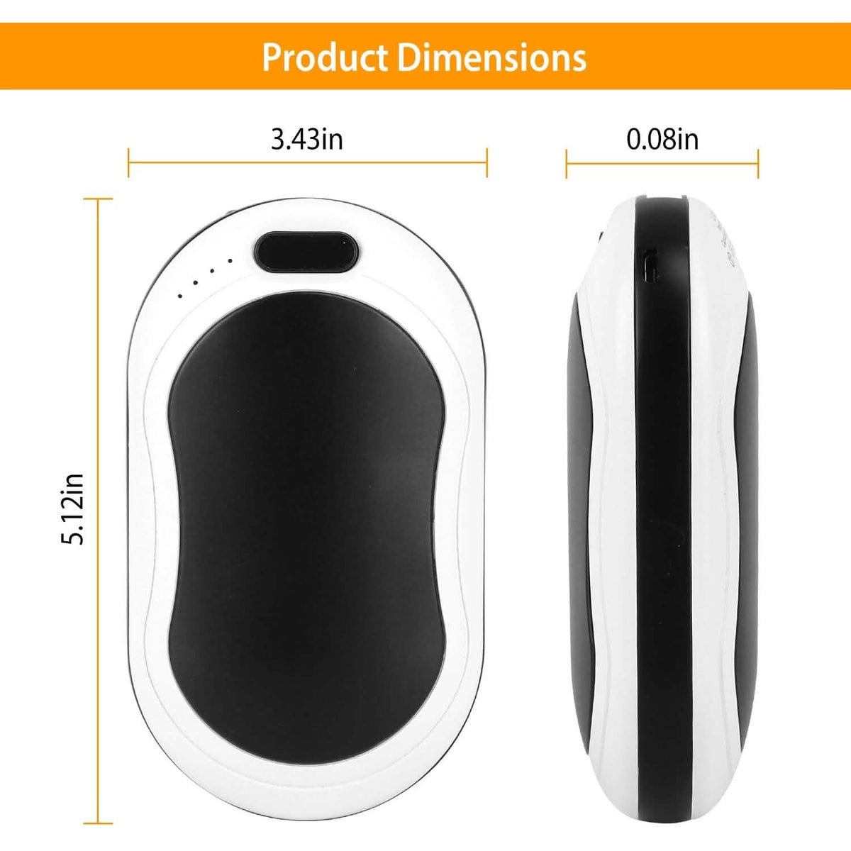 10000mAh Power Bank Rechargeable Pocket Warmer Double-Sided Heating - A-1 Thread Vault