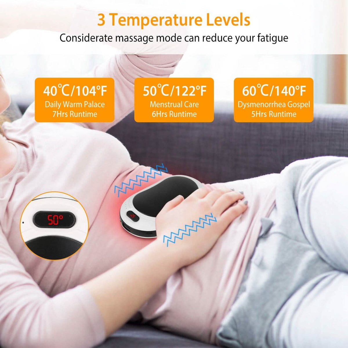 10000mAh Power Bank Rechargeable Pocket Warmer Double-Sided Heating - A-1 Thread Vault