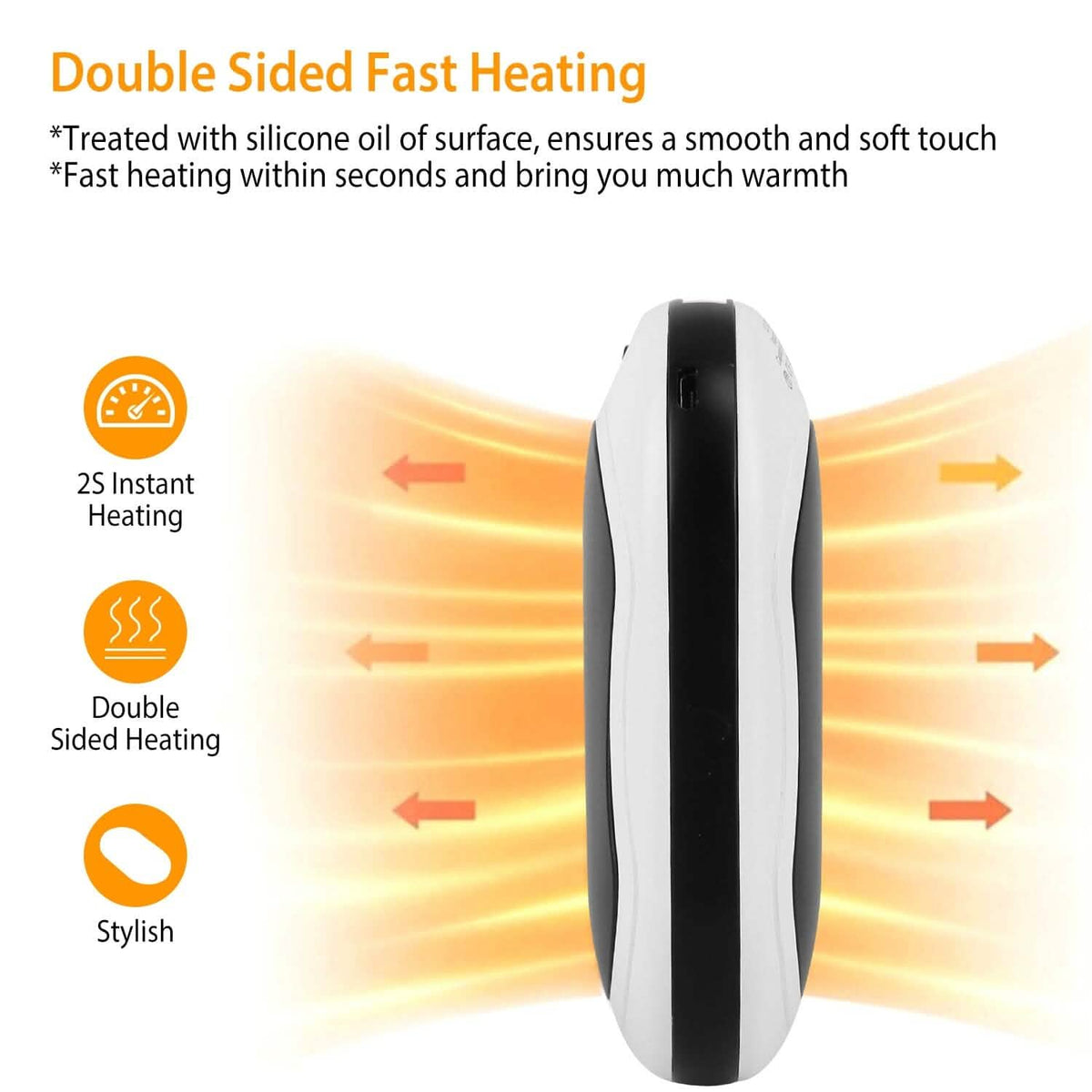10000mAh Power Bank Rechargeable Pocket Warmer Double-Sided Heating - A-1 Thread Vault