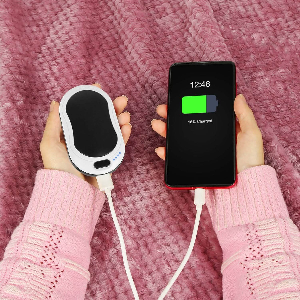 10000mAh Power Bank Rechargeable Pocket Warmer Double-Sided Heating - A-1 Thread Vault