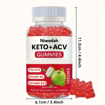 1000mg Keto+ACV Niwedah Apple Cider Vinegar Gummies - A-1 Thread Vault
