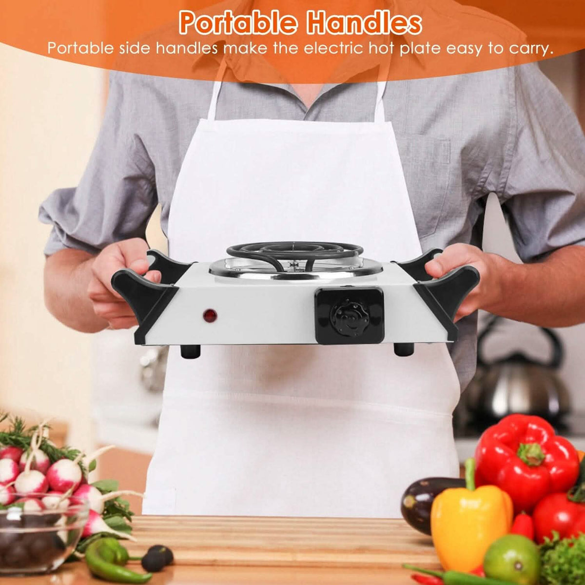 1000W Electric Burner Portable Coil Heating Hot Plate Stove Countertop - A-1 Thread Vault