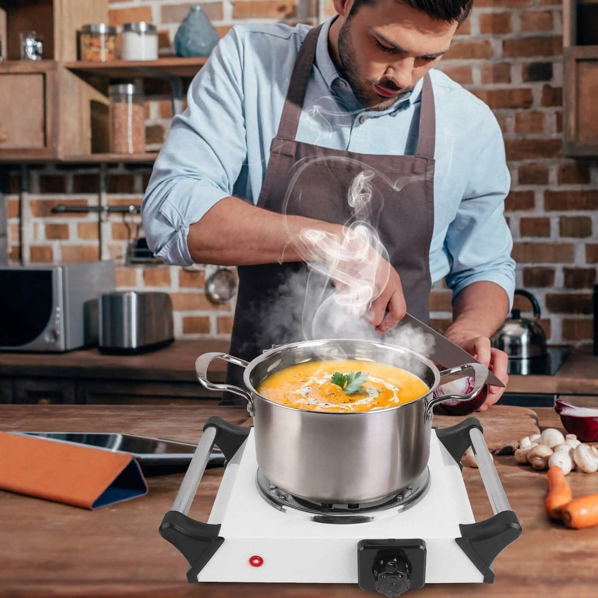 1000W Electric Burner Portable Coil Heating Hot Plate Stove Countertop - A-1 Thread Vault