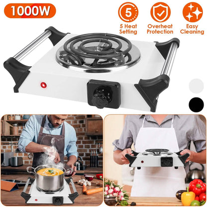 1000W Electric Burner Portable Coil Heating Hot Plate Stove Countertop - A-1 Thread Vault