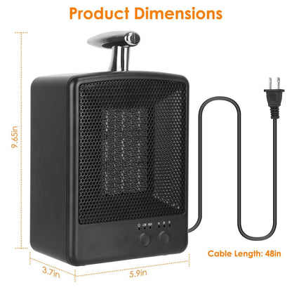 1000W Portable Electric Space Heater - A-1 Thread Vault