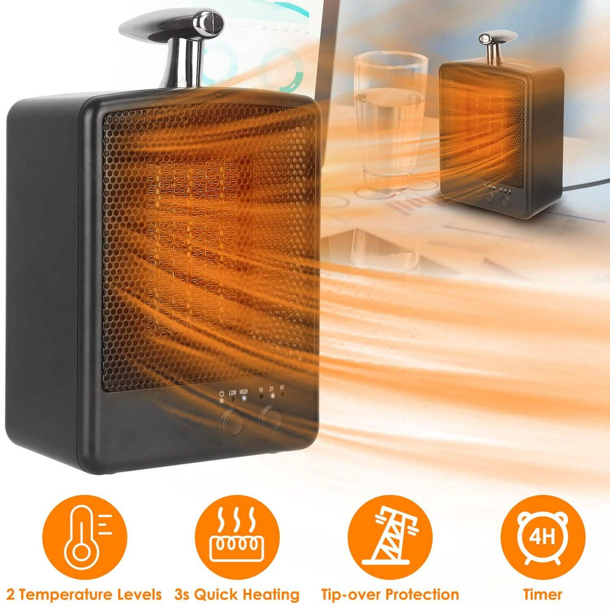 1000W Portable Electric Space Heater - A-1 Thread Vault