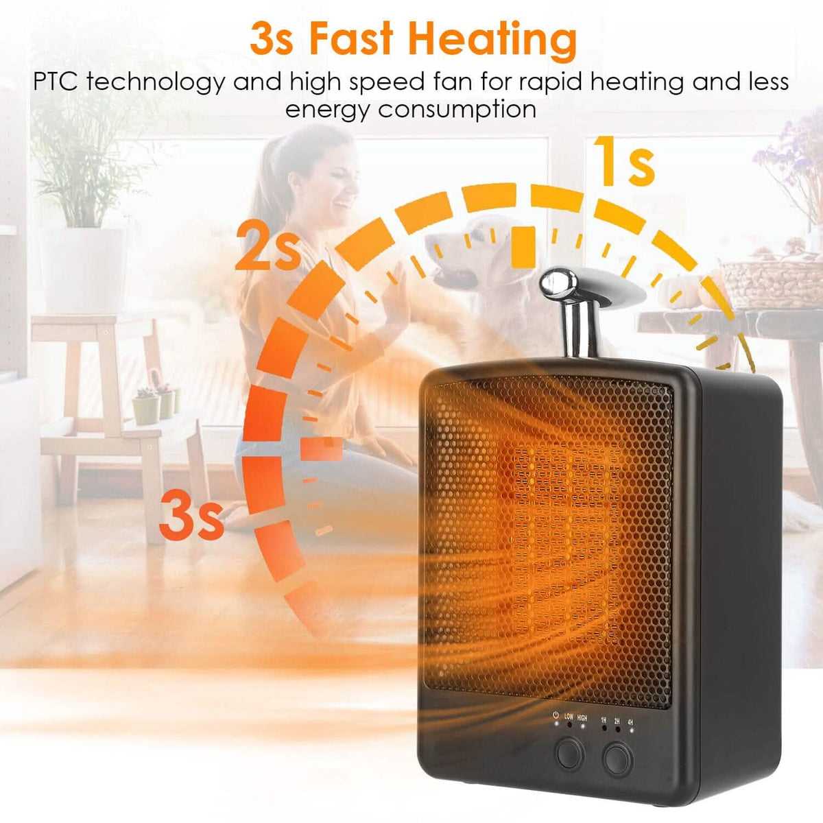 1000W Portable Electric Space Heater - A-1 Thread Vault