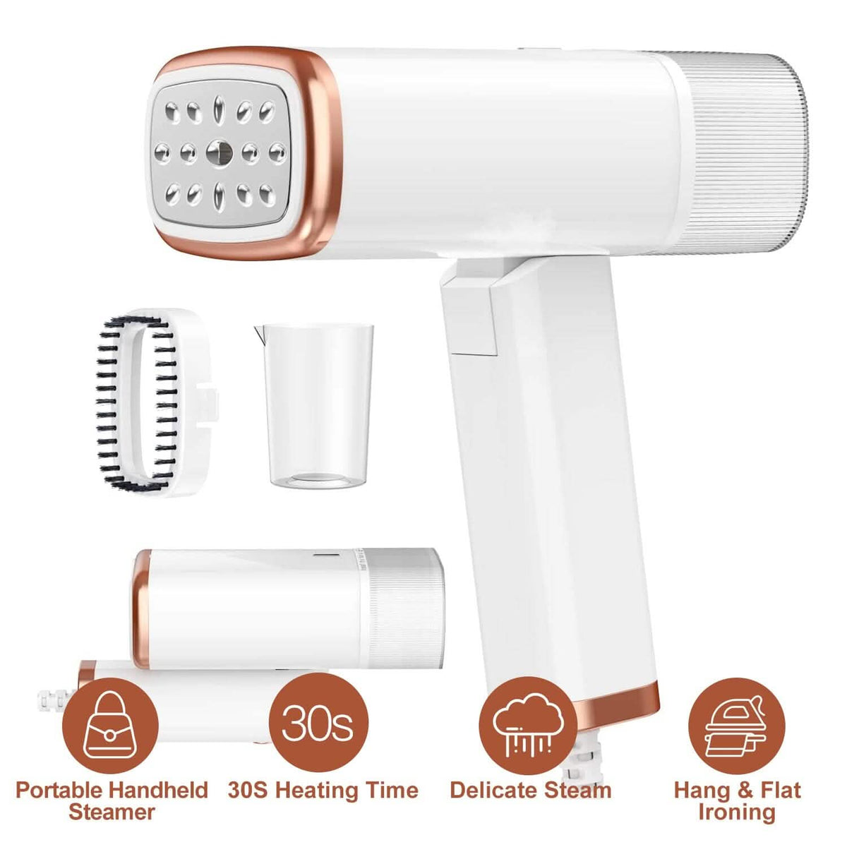 1000W Portable Handheld Clothes Steamer with Brush Foldable - A-1 Thread Vault