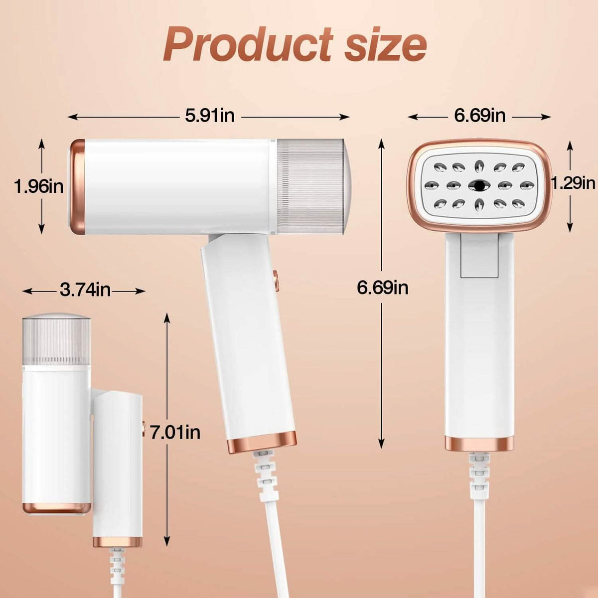 1000W Portable Handheld Clothes Steamer with Brush Foldable - A-1 Thread Vault