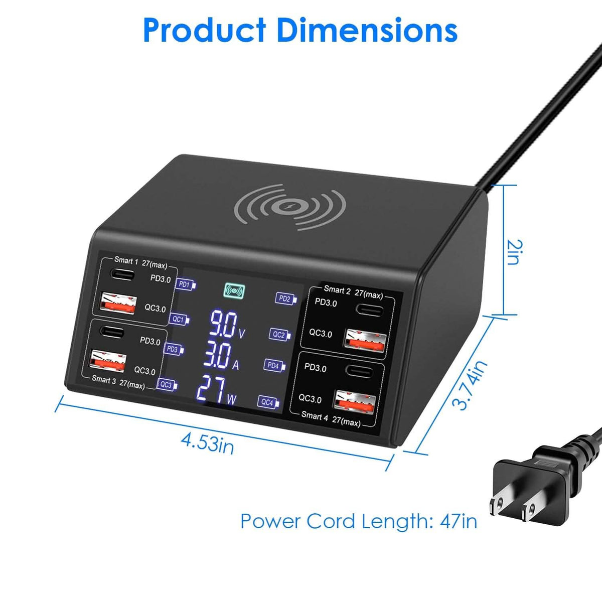 100W USB Charging Station 8-Port Charging Hub - A-1 Thread Vault