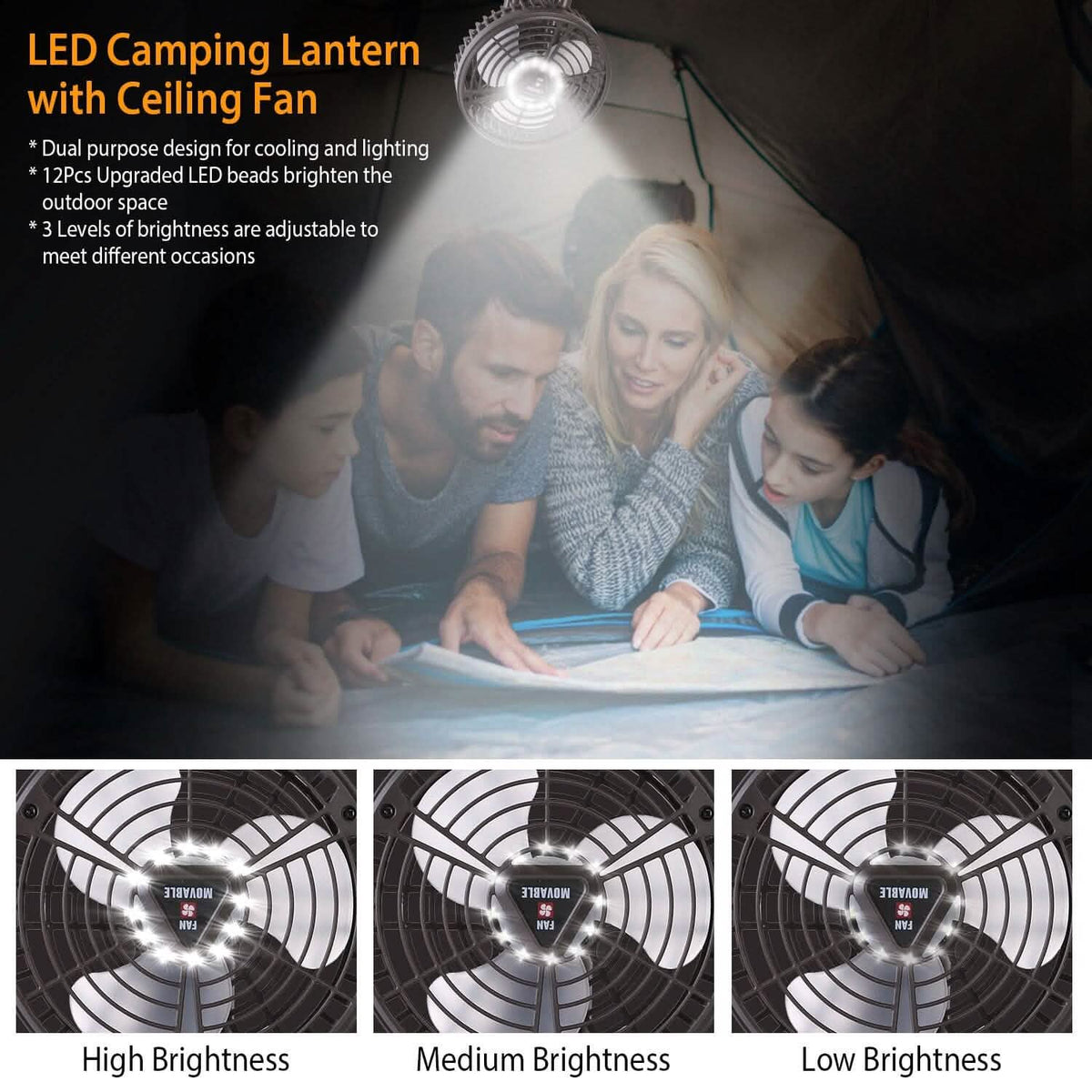 10400 mAh Portable Camping Fan - A-1 Thread Vault