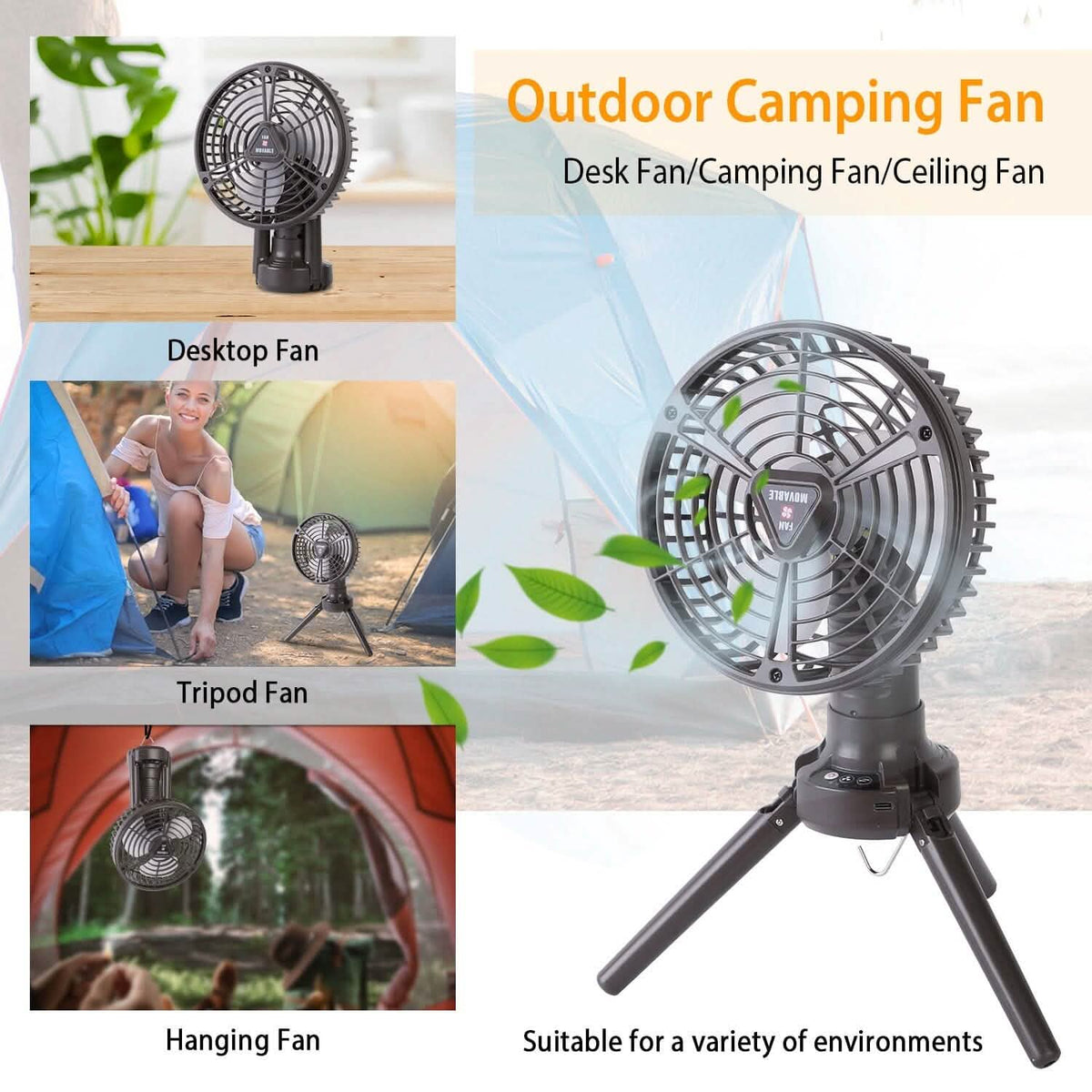 10400 mAh Portable Camping Fan - A-1 Thread Vault