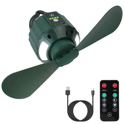 10400mAh USB Battery Powered Hanging Tent Lantern Fan Power Bank - A-1 Thread Vault