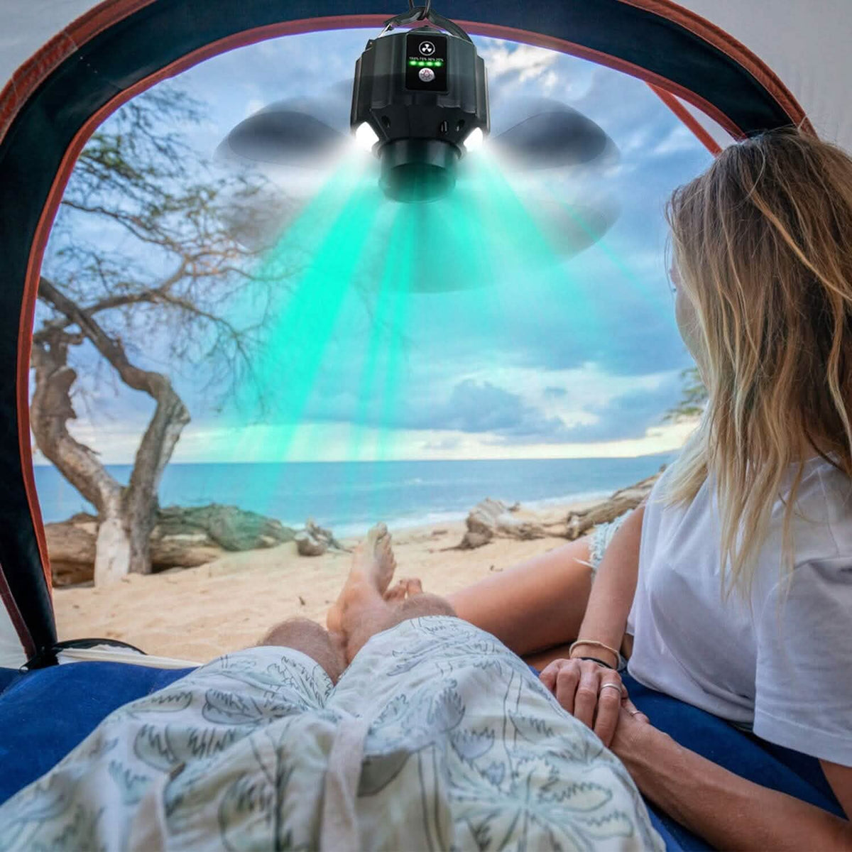 10400mAh USB Battery Powered Hanging Tent Lantern Fan Power Bank - A-1 Thread Vault