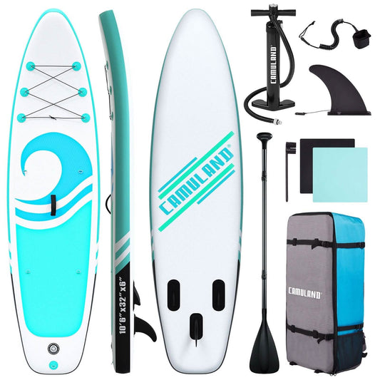 10’6” x 32”x 6” Paddle Boards for Adults with Premium SUP Accessories and Backpack - A-1 Thread Vault