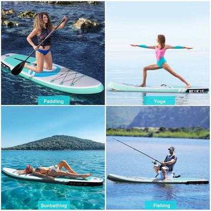 10’6” x 32”x 6” Paddle Boards for Adults with Premium SUP Accessories and Backpack - A-1 Thread Vault