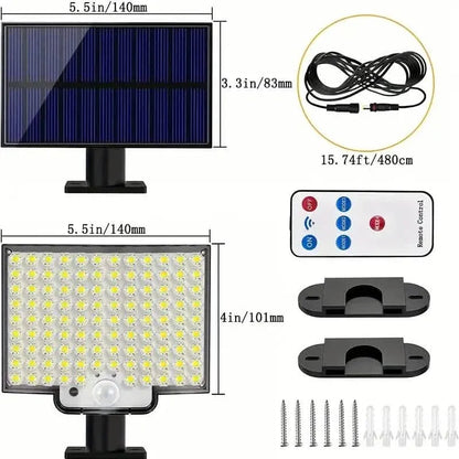 106LED Super Bright Motion Sensor Solar Power LED Garden Wall Light - A-1 Thread Vault
