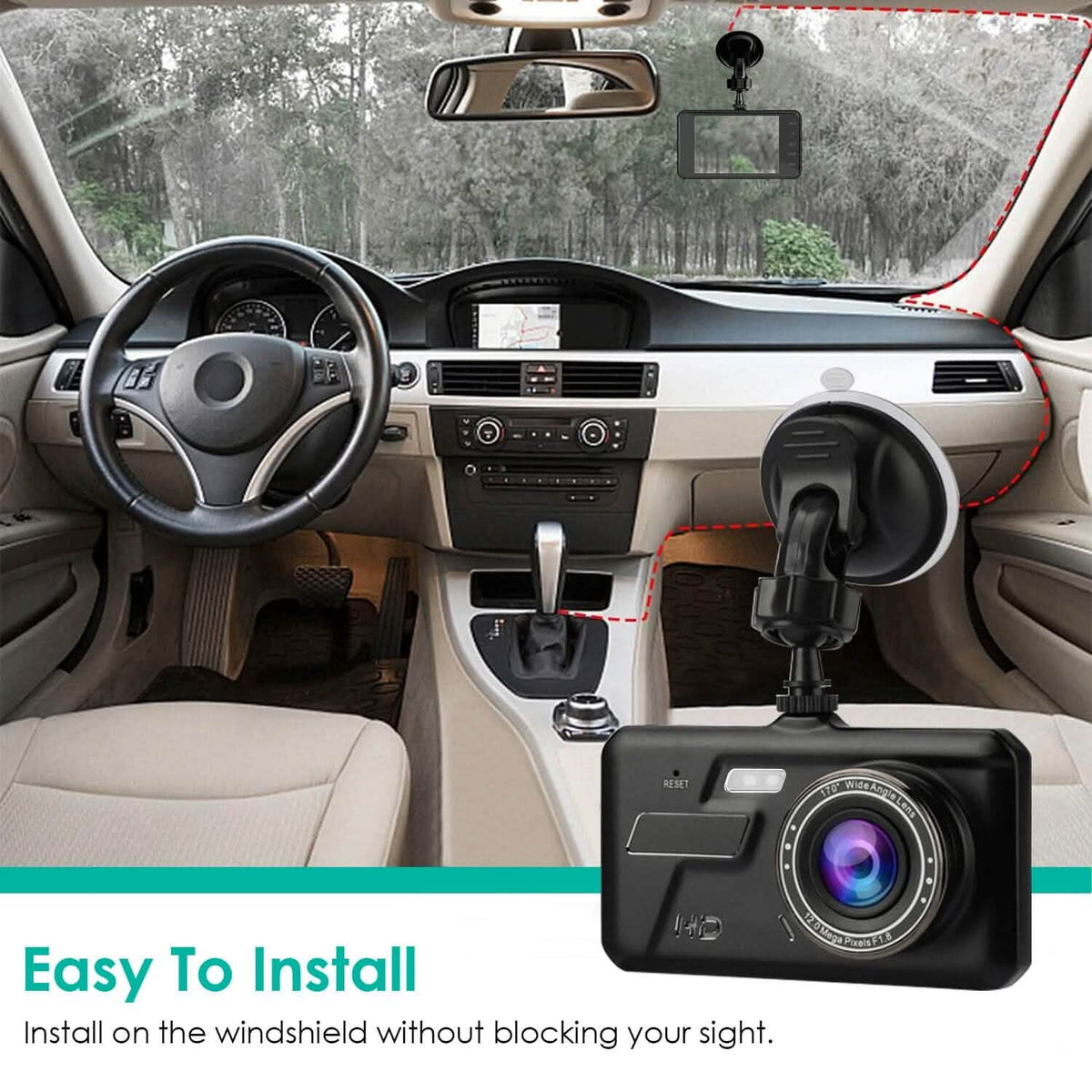 1080P 4-Inch Touch Screen Dual Dash Cam - A-1 Thread Vault