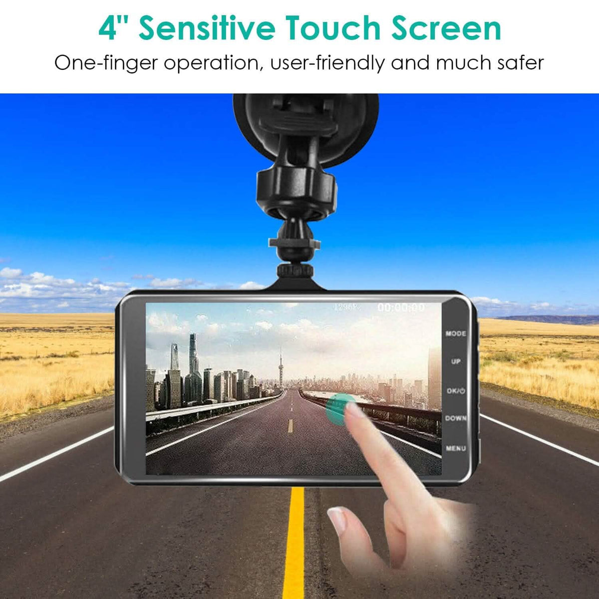 1080P 4-Inch Touch Screen Dual Dash Cam - A-1 Thread Vault