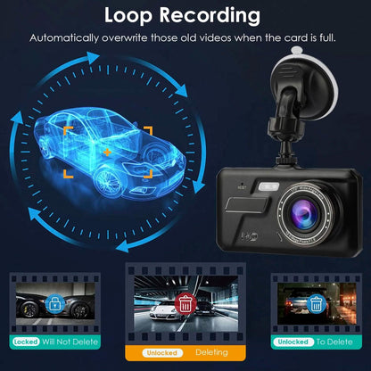 1080P 4-Inch Touch Screen Dual Dash Cam - A-1 Thread Vault
