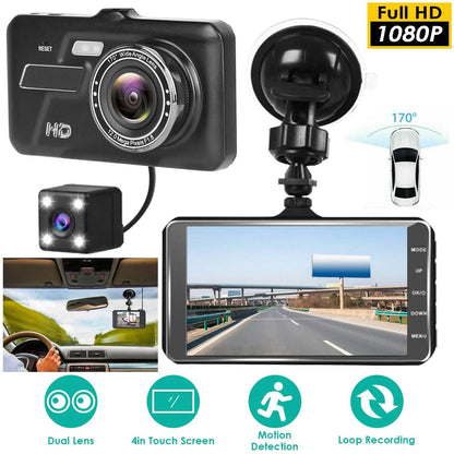 1080P 4-Inch Touch Screen Dual Dash Cam - A-1 Thread Vault