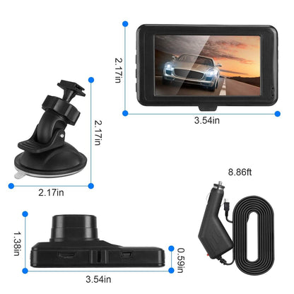 1080P Car DVR 3" Camera Dash Cam with 100° Angle Loop Recording Motion Detection - A-1 Thread Vault