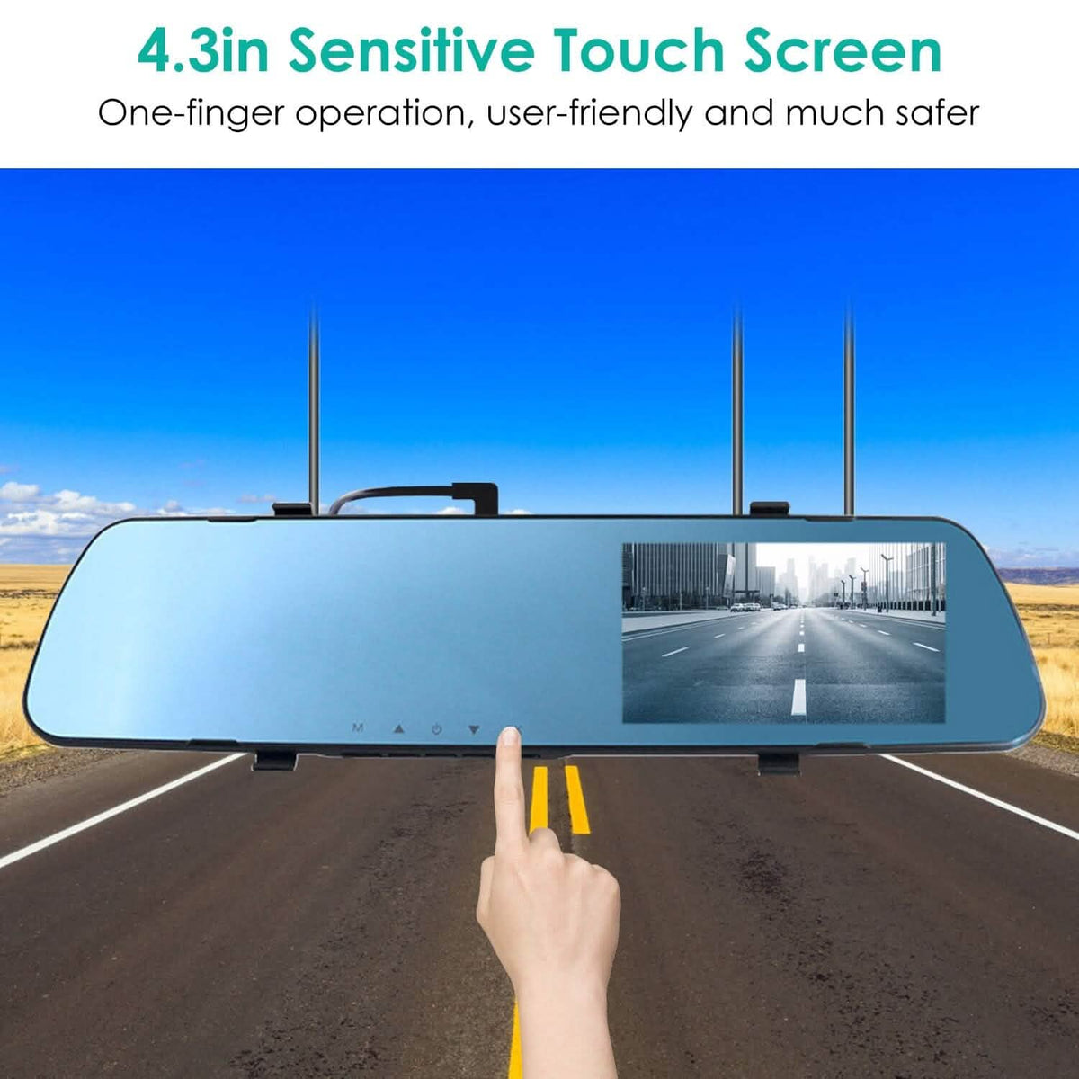 1080P Car DVR 4.3inches Dash Cam with 140° Angle Loop Recording - A-1 Thread Vault