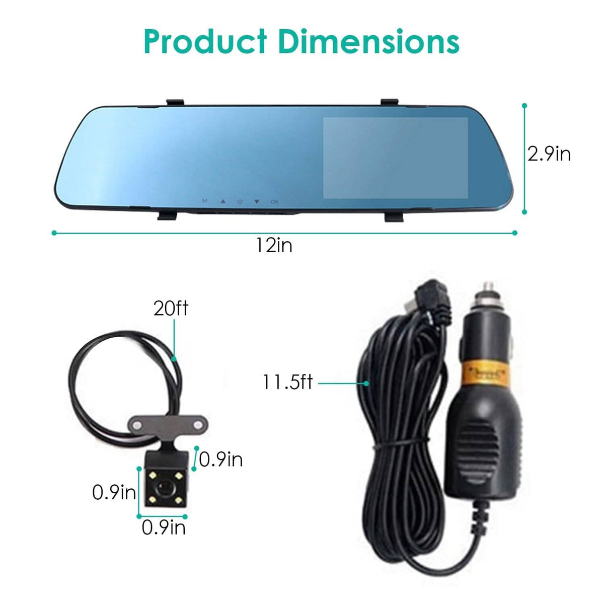 1080P Car DVR 4.3inches Dash Cam with 140° Angle Loop Recording - A-1 Thread Vault