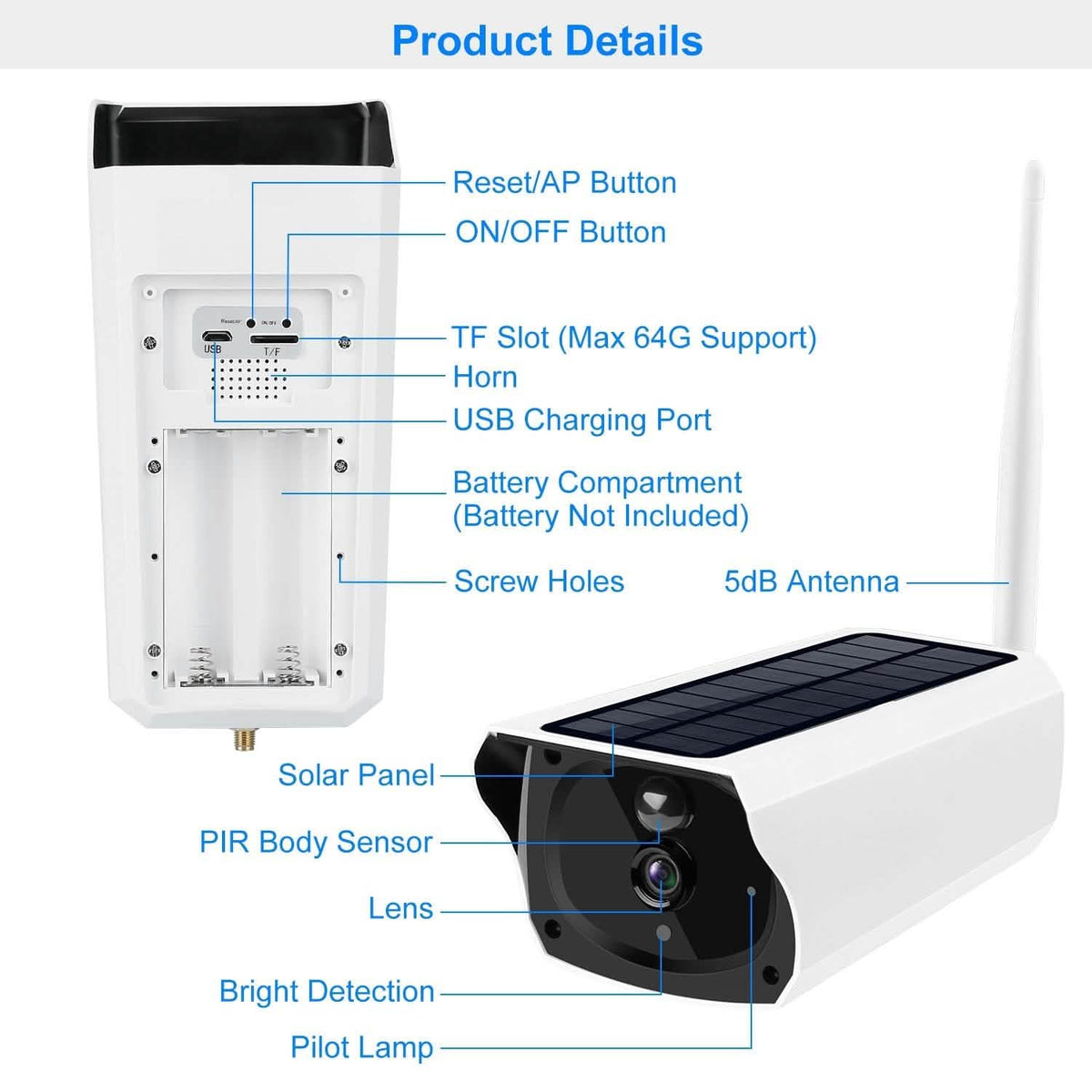 1080P Solar Powered Wifi IP Camera - A-1 Thread Vault