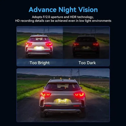 1080P Triple Dash Cam Front, Inside and Rear with 32GB Card, Night Vision, HDR & More - A-1 Thread Vault