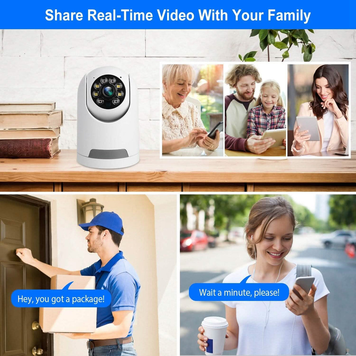 1080P Wifi IP Camera Pan Tilt Security Surveillance Camcorder - A-1 Thread Vault