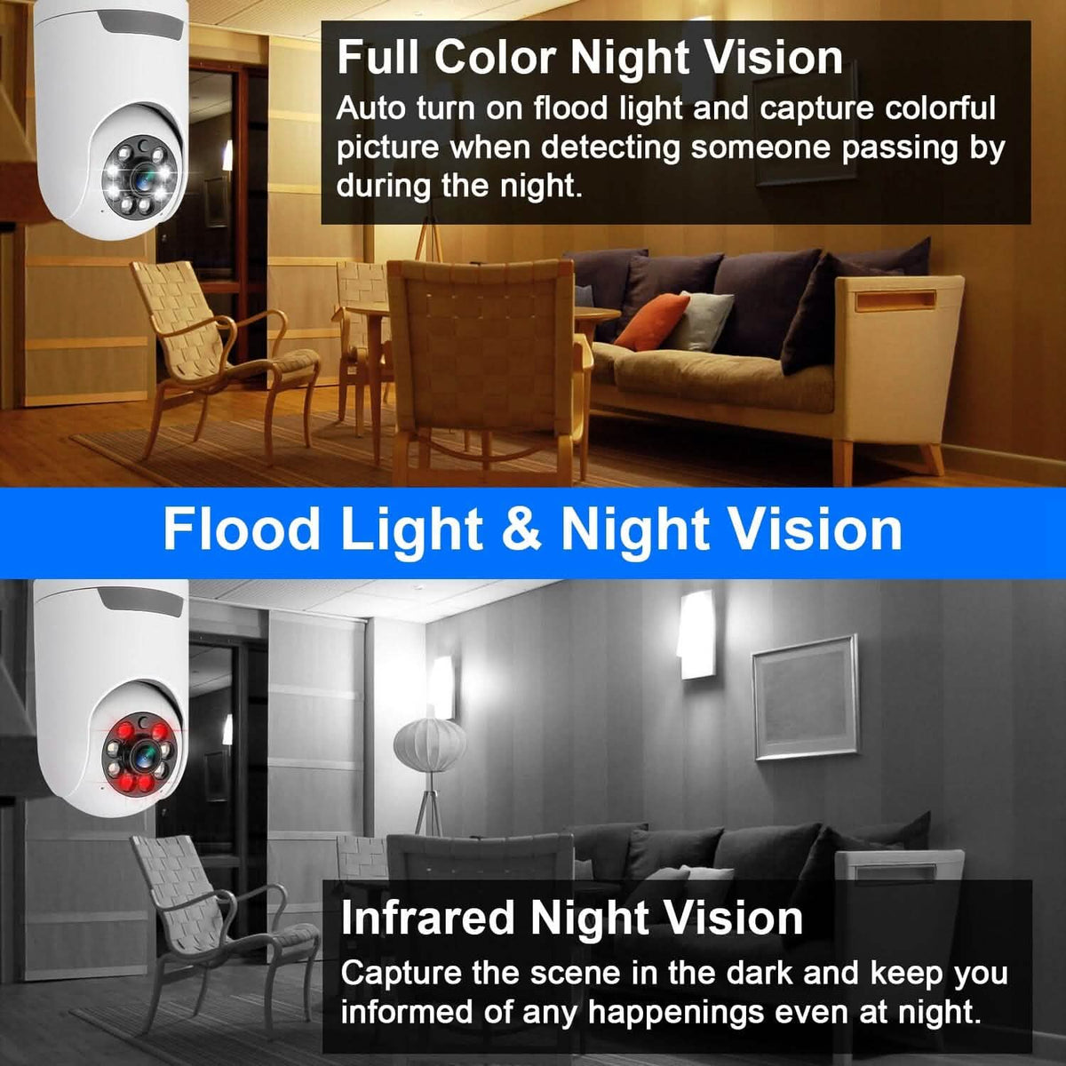 1080P Wifi IP Camera Pan Tilt Security Surveillance Camcorder - A-1 Thread Vault