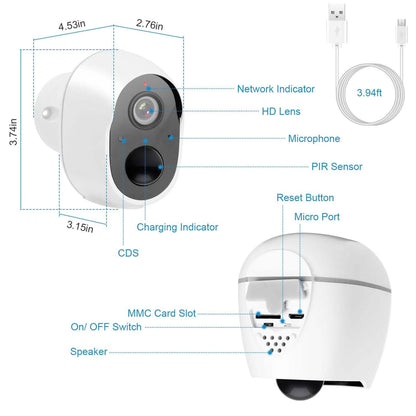 1080P WiFi IP Camera PIR Motion Detection Camcorder - A-1 Thread Vault